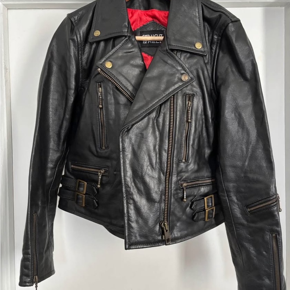 Black Leather Biker Jacket